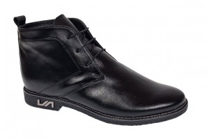 Ghete dama negre casual din piele naturala - G01NBOXN